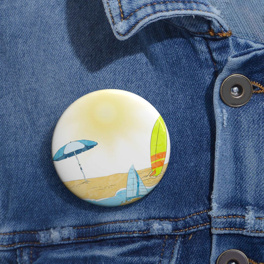 The Beach Is Calling Pin Buttons