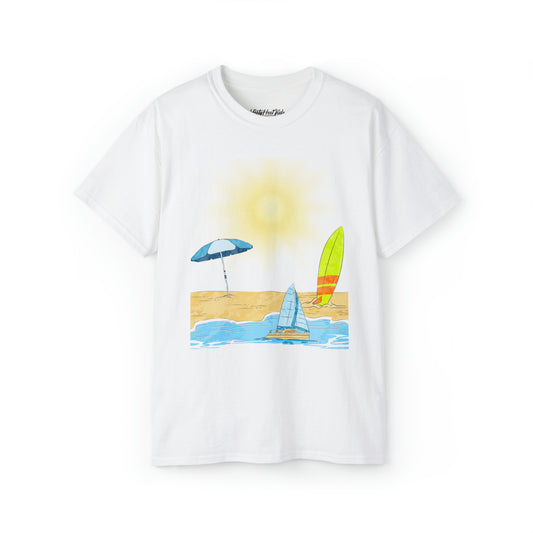 The Beach Is Calling Character Tee