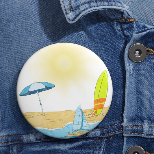 The Beach Is Calling Pin Buttons